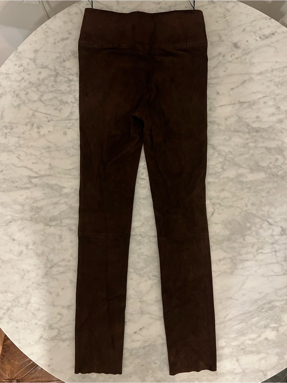 SPRWMN chocolate genuine suede leggings/ skinny leg pants small - Picture 7 of 12